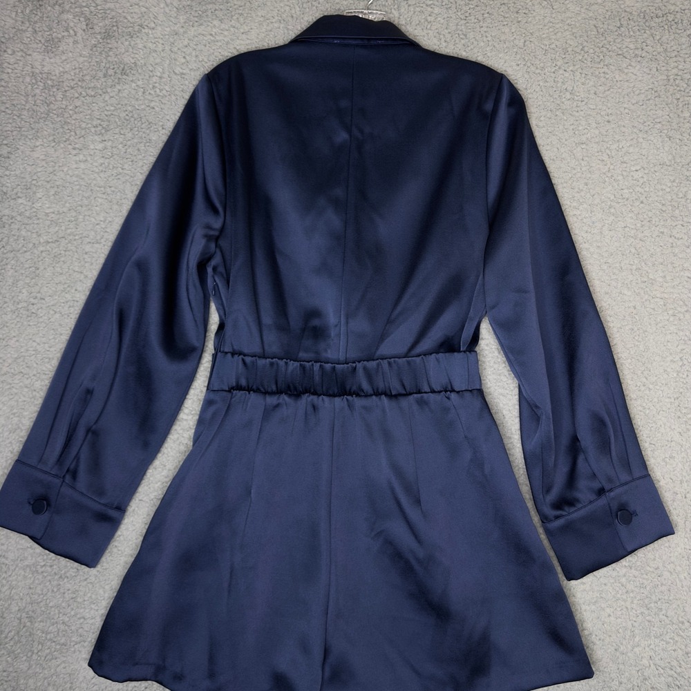 Anthropologie Mare Mare Navy Blue Long Sleeve Romper Blazer Style Size S - Picture 10 of 10